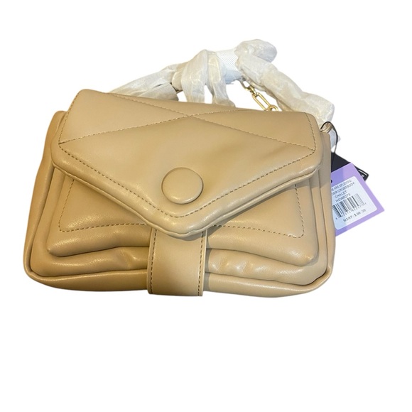House of Want We are splendid Beige shoulder Crossbody w/ Built in Wallet H.O.W - Picture 2 of 11